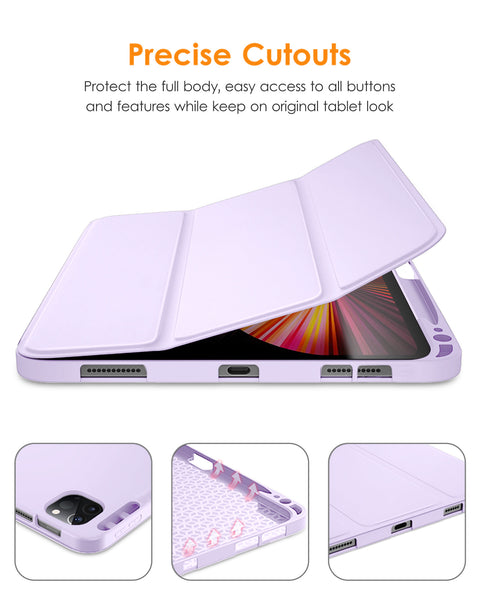 DTTOCASE iPad Pro 11 inch Case, Soft Smart Cover with Pencil Holder for iPad Pro 11-inch 4th/3rd/2nd/1st Generation (2022/2021/2020/2018 Released)，Auto Sleep/Wake, Midnight Blue