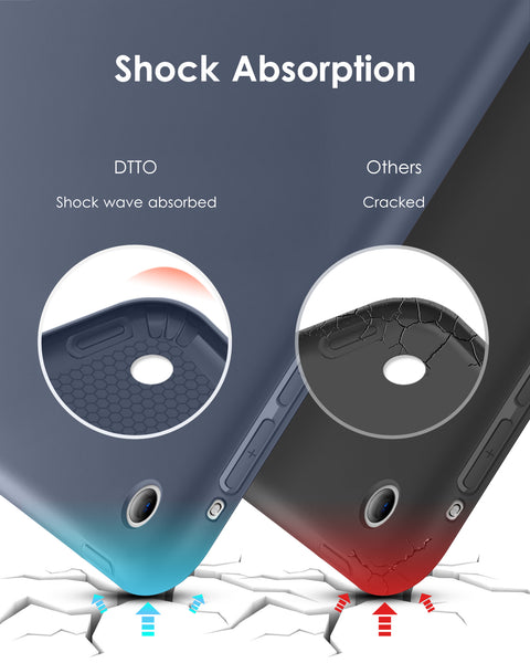 DTTO for iPad Air 1st Edition Case, (NOT for iPad Air 2 and Air 3) Ultra Slim Lightweight Smart Trifold Stand with Flexible Soft TPU Back Cover [Auto Sleep/Wake], Navy Blue