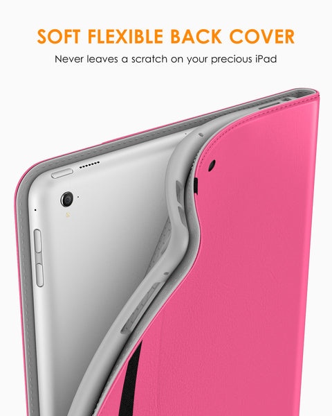 DTTO for iPad 9.7 Inch 5th/6th Generation 2018/2017 Case with Apple Pencil Holder, Premium Leather Folio Stand Cover Case for Apple iPad 9.7 inch, Also Fit iPad Pro 9.7/Air 2/Air - Black