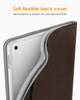 DTTO iPad Mini 4 Case, Premium Leather Folio Stand Cover Case with Multi-Angle Viewing and Auto Wake-Sleep Function, Front Pocket for Apple iPad Mini 4 - Brown