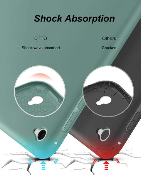 DTTO for iPad Air 2 Case (2014 Released), Ultra Slim Lightweight Smart Case Trifold Stand with Flexible Soft TPU Back Cover for Apple iPad Air 2 (Model A1566/A1567), Black