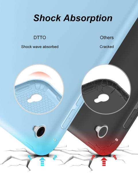 DTTO for iPad Air 2 Case (2014 Released), Ultra Slim Lightweight Smart Case Trifold Stand with Flexible Soft TPU Back Cover for Apple iPad Air 2 (Model A1566/A1567), Black