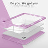 DTTOCASE for iPad Air Case 5th / 4th Generation 10.9 Inch (2022/2020),iPad Pro 11 Inch Case with Transparent Shockproof Back Cover[Built-in Pencil Holder,Auto Sleep/Wake,Camera Protection]-Blue Purple