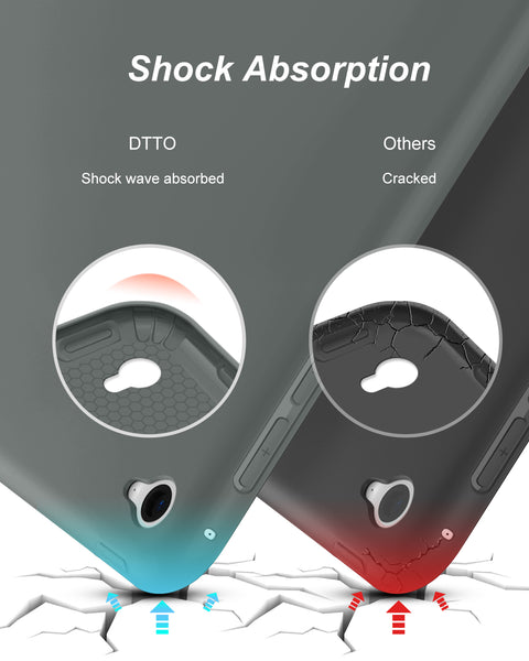 DTTO for iPad Air 2 Case (2014 Released), Ultra Slim Lightweight Smart Case Trifold Stand with Flexible Soft TPU Back Cover for Apple iPad Air 2 (Model A1566/A1567), Black