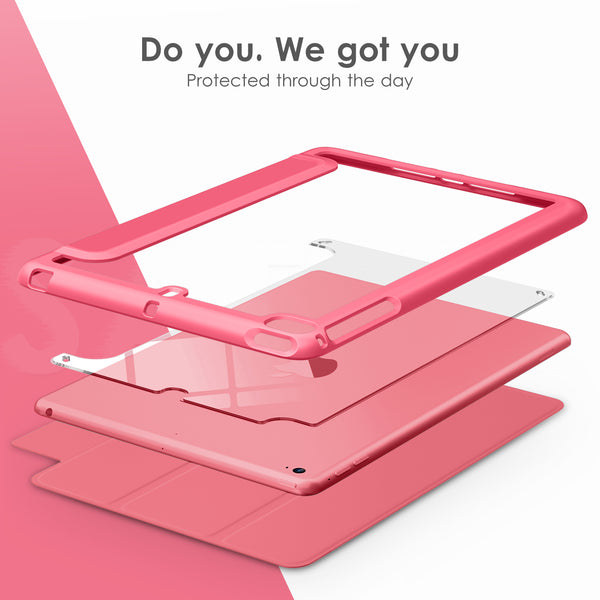 DTTOCASE Slim Clear Case for iPad Mini 4 5 3 2 1 (7.9 inch),TPU Shockproof Frame Cover[Support Auto Sleep/Wake] for iPad Mini 1st 2nd 3rd 4th 5th Generation - Rose Gold