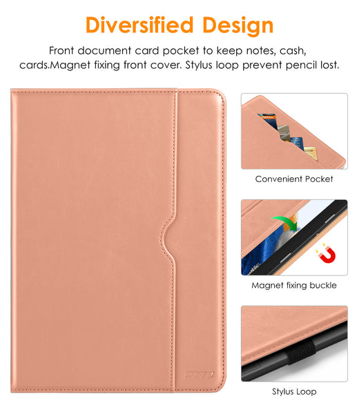 DTTO for Samsung Galaxy Tab A8 10.5 inch Case 2022, Premium Leather Business Folio Stand Cover with Built-in Hand Strap for Samsung Galaxy Tab A8 10.5’’ 2022 Model [SM-X200/X205/X207], Black