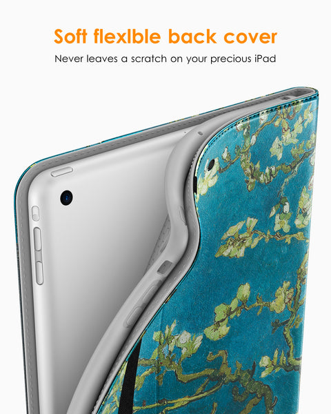 DTTO iPad Mini 1 2 3 Case, Premium Leather Folio Stand Cover Case with Multi-Angle Viewing and Auto Wake-Sleep Function, Front Pocket for Apple iPad Mini 1/Mini 2/Mini 3 - Brown