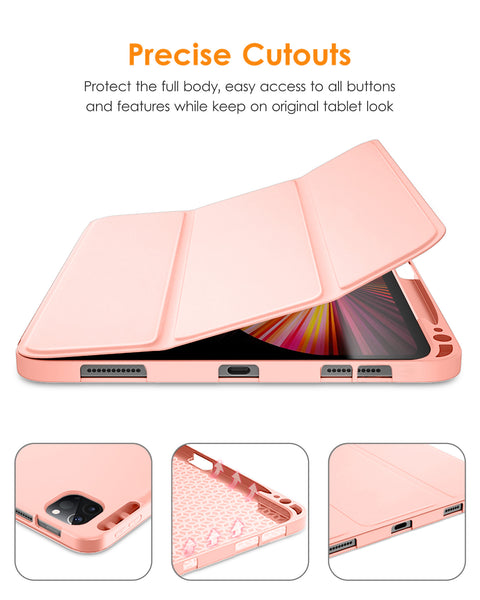 DTTOCASE iPad Pro 11 inch Case, Soft Smart Cover with Pencil Holder for iPad Pro 11-inch 4th/3rd/2nd/1st Generation (2022/2021/2020/2018 Released)，Auto Sleep/Wake, Midnight Blue