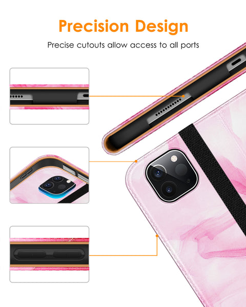 DTTO Case for iPad Pro 11 Inch 4th/3rd/2nd/1st Generation 2022/2021/2020/2018,Premium PU Leather Folio Stand Cover with Hand Strap,Fit iPad Air 4/5 - Auto Wake/Sleep,Multiple Viewing Angles, Brown