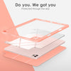 DTTOCASE iPad Pro 12.9 Case 6th / 5th / 4th / 3rd Generation 2022/2021 / 2020/2018,12.9 inch Clear Back Cover[Built-in Pencil Holder,Auto Sleep/Wake,Camera Protection] for iPad Pro-Blue Purple