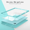 DTTOCASE iPad Pro 12.9 Case 6th / 5th / 4th / 3rd Generation 2022/2021 / 2020/2018,12.9 inch Clear Back Cover[Built-in Pencil Holder,Auto Sleep/Wake,Camera Protection] for iPad Pro-Blue Purple