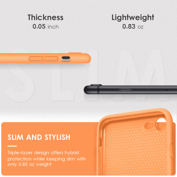 DTTOCASE for iPhone SE Case 2022/2020, iPhone 8 Case, iPhone 7 Case, Liquid Silicone Phone Case for iPhone SE 8 7 4.7 Inch, Colorful Silky-Soft Protective Cover for Girls Boys, and Women,Navy Blue