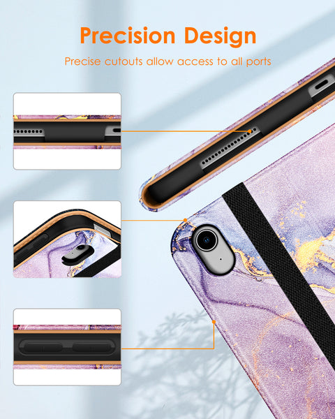 DTTO iPad Air 5th Generation Case (2022) / iPad Air 4th Generation Case (2020) 10.9 Inch, Premium Leather Business Folio Stand Cover with Pencil Holder [2nd Pencil Charging] for iPad Air 5/4, Brown