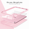 DTTOCASE iPad 10th Generation Case 2022, iPad 10.9 Inch Case with Clear Transparent Back and TPU Shockproof Frame Cover [Built-in Pencil Holder, Support Auto Sleep/Wake] -Black