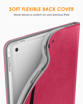 DTTO for iPad 9.7 Inch 5th/6th Generation 2018/2017 Case with Apple Pencil Holder, Premium Leather Folio Stand Cover Case for Apple iPad 9.7 inch, Also Fit iPad Pro 9.7/Air 2/Air - Black