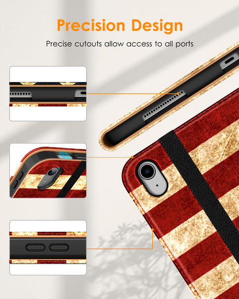 DTTO iPad 10th Generation Case 10.9 Inch 2022, Premium Leather Business Folio Stand Cover with Pencil Holder - Auto Wake/Sleep and Multiple Viewing Angles, Brown