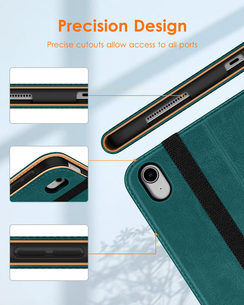 DTTO iPad Air 5th Generation Case (2022) / iPad Air 4th Generation Case (2020) 10.9 Inch, Premium Leather Business Folio Stand Cover with Pencil Holder [2nd Pencil Charging] for iPad Air 5/4, Brown