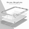 DTTOCASE iPad 10th Generation Case 2022, iPad 10.9 Inch Case with Clear Transparent Back and TPU Shockproof Frame Cover [Built-in Pencil Holder, Support Auto Sleep/Wake] -Black