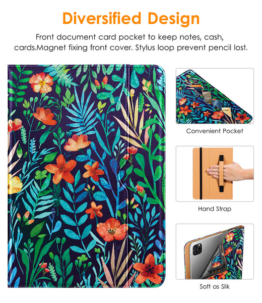 DTTO iPad Pro 12.9 6th / 5th / 4th / 3rd Generation Case 2022/2021/2020/2018, Premium Leather Folio Stand Cover with Built-in Apple Pencil Holder -Auto Wake/Sleep and Multi Viewing Angles,Brown