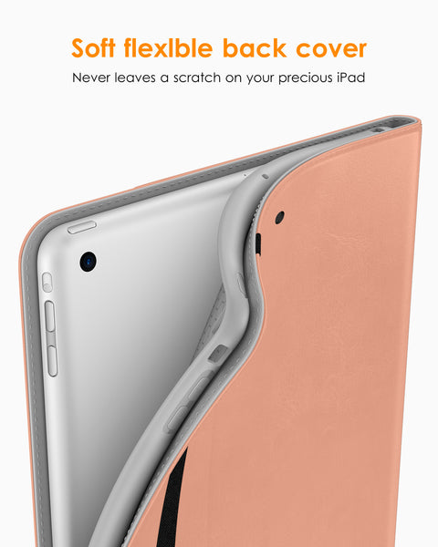 DTTO iPad Mini 1 2 3 Case, Premium Leather Folio Stand Cover Case with Multi-Angle Viewing and Auto Wake-Sleep Function, Front Pocket for Apple iPad Mini 1/Mini 2/Mini 3 - Brown