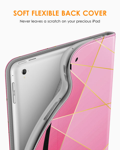 DTTO for iPad 9.7 Inch 5th/6th Generation 2018/2017 Case with Apple Pencil Holder, Premium Leather Folio Stand Cover Case for Apple iPad 9.7 inch, Also Fit iPad Pro 9.7/Air 2/Air - Black