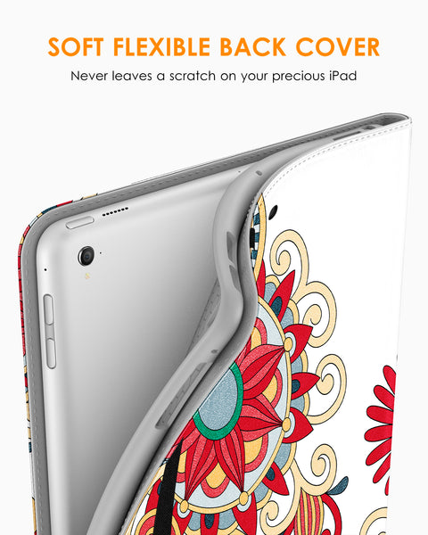 DTTO for iPad 9.7 Inch 5th/6th Generation 2018/2017 Case with Apple Pencil Holder, Premium Leather Folio Stand Cover Case for Apple iPad 9.7 inch, Also Fit iPad Pro 9.7/Air 2/Air - Black