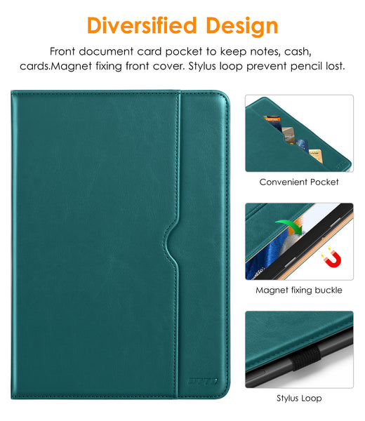 DTTO for Samsung Galaxy Tab A8 10.5 inch Case 2022, Premium Leather Business Folio Stand Cover with Built-in Hand Strap for Samsung Galaxy Tab A8 10.5’’ 2022 Model [SM-X200/X205/X207], Black