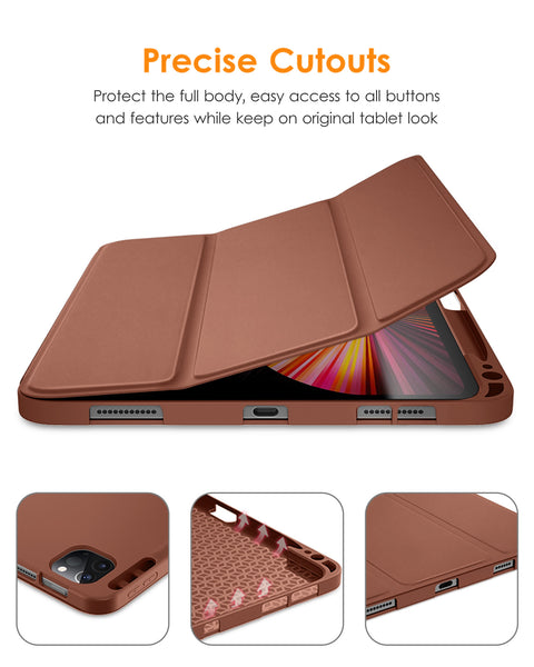 DTTOCASE iPad Pro 11 inch Case, Soft Smart Cover with Pencil Holder for iPad Pro 11-inch 4th/3rd/2nd/1st Generation (2022/2021/2020/2018 Released)，Auto Sleep/Wake, Midnight Blue