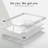 DTTOCASE for iPad Air Case 5th / 4th Generation 10.9 Inch (2022/2020),iPad Pro 11 Inch Case with Transparent Shockproof Back Cover[Built-in Pencil Holder,Auto Sleep/Wake,Camera Protection]-Blue Purple