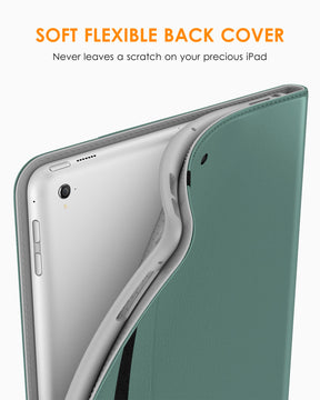 DTTO for iPad 9.7 Inch 5th/6th Generation 2018/2017 Case with Apple Pencil Holder, Premium Leather Folio Stand Cover Case for Apple iPad 9.7 inch, Also Fit iPad Pro 9.7/Air 2/Air - Black