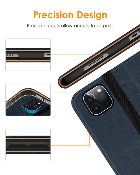 DTTO Case for iPad Pro 11 Inch 4th/3rd/2nd/1st Generation 2022/2021/2020/2018,Premium PU Leather Folio Stand Cover with Hand Strap,Fit iPad Air 4/5 - Auto Wake/Sleep,Multiple Viewing Angles, Brown