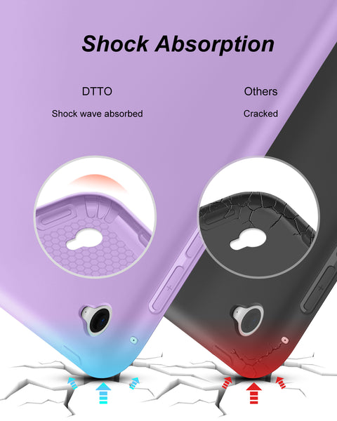 DTTO for iPad Air 2 Case (2014 Released), Ultra Slim Lightweight Smart Case Trifold Stand with Flexible Soft TPU Back Cover for Apple iPad Air 2 (Model A1566/A1567), Black