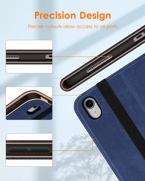 DTTO iPad Air 5th Generation Case (2022) / iPad Air 4th Generation Case (2020) 10.9 Inch, Premium Leather Business Folio Stand Cover with Pencil Holder [2nd Pencil Charging] for iPad Air 5/4, Brown