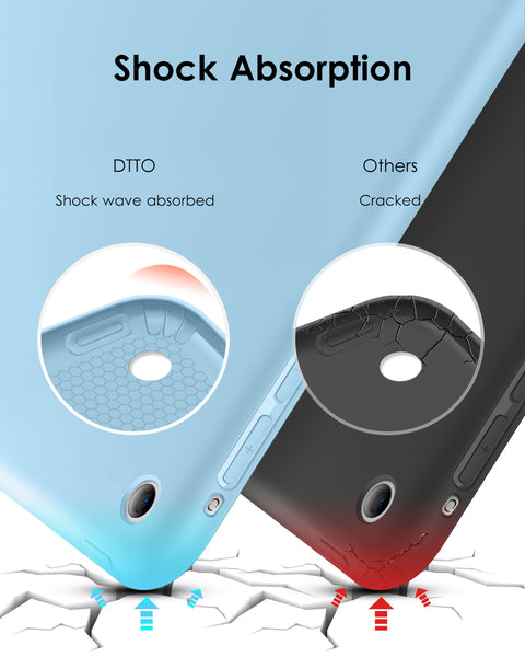 DTTO for iPad Air 1st Edition Case, (NOT for iPad Air 2 and Air 3) Ultra Slim Lightweight Smart Trifold Stand with Flexible Soft TPU Back Cover [Auto Sleep/Wake], Navy Blue