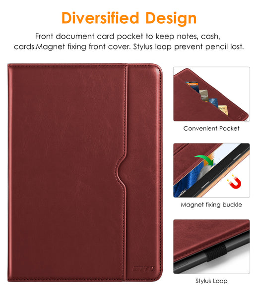 DTTO for Samsung Galaxy Tab A8 10.5 inch Case 2022, Premium Leather Business Folio Stand Cover with Built-in Hand Strap for Samsung Galaxy Tab A8 10.5’’ 2022 Model [SM-X200/X205/X207], Black