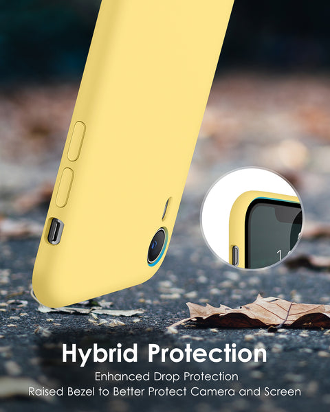 DTTO Compatible with iPhone XR Case, [Romance Series] Silicone Case with Hybrid Protection for iPhone XR 6.1 Inch - Black