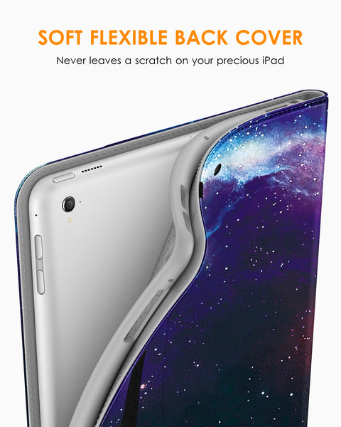 DTTO for iPad 9.7 Inch 5th/6th Generation 2018/2017 Case with Apple Pencil Holder, Premium Leather Folio Stand Cover Case for Apple iPad 9.7 inch, Also Fit iPad Pro 9.7/Air 2/Air - Black