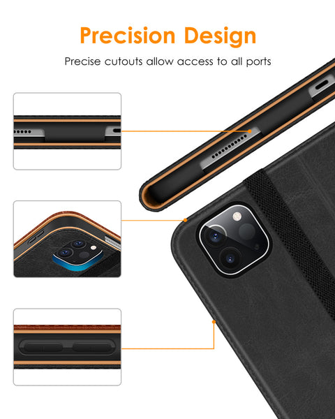 DTTO Case for iPad Pro 11 Inch 4th/3rd/2nd/1st Generation 2022/2021/2020/2018,Premium PU Leather Folio Stand Cover with Hand Strap,Fit iPad Air 4/5 - Auto Wake/Sleep,Multiple Viewing Angles, Brown