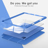 DTTOCASE iPad Pro 12.9 Case 6th / 5th / 4th / 3rd Generation 2022/2021 / 2020/2018,12.9 inch Clear Back Cover[Built-in Pencil Holder,Auto Sleep/Wake,Camera Protection] for iPad Pro-Blue Purple