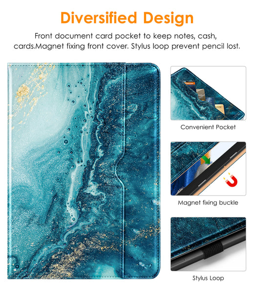 DTTO for Samsung Galaxy Tab A8 10.5 inch Case 2022, Premium Leather Business Folio Stand Cover with Built-in Hand Strap for Samsung Galaxy Tab A8 10.5’’ 2022 Model [SM-X200/X205/X207], Black