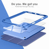 DTTOCASE iPad 10th Generation Case 2022, iPad 10.9 Inch Case with Clear Transparent Back and TPU Shockproof Frame Cover [Built-in Pencil Holder, Support Auto Sleep/Wake] -Black