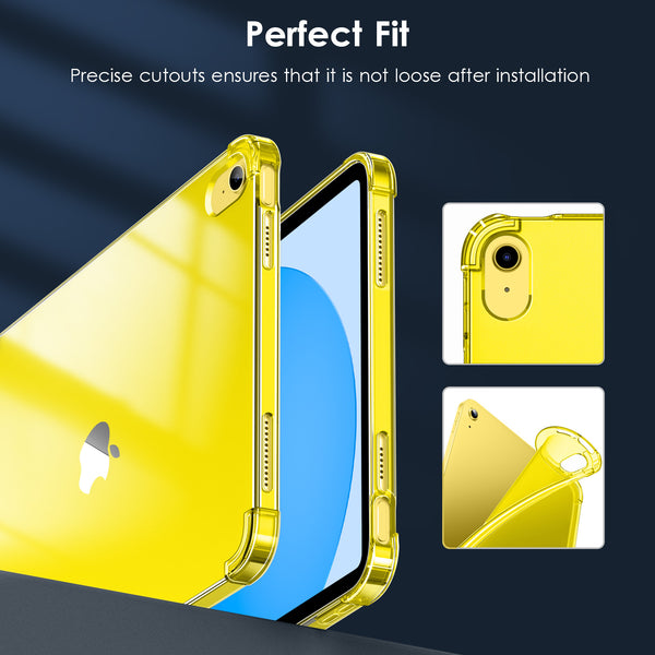 DTTO Clear Case for iPad 10th Generation 2022 - [Yellowing Resistant] Slim Lightweight Transparent Soft Cover for iPad 10.9 Inch, Clear