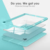 DTTOCASE for iPad Air Case 5th / 4th Generation 10.9 Inch (2022/2020),iPad Pro 11 Inch Case with Transparent Shockproof Back Cover[Built-in Pencil Holder,Auto Sleep/Wake,Camera Protection]-Blue Purple