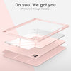 DTTOCASE iPad Pro 12.9 Case 6th / 5th / 4th / 3rd Generation 2022/2021 / 2020/2018,12.9 inch Clear Back Cover[Built-in Pencil Holder,Auto Sleep/Wake,Camera Protection] for iPad Pro-Blue Purple