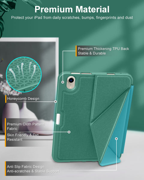 DTTO Case for iPad Mini 6th Gen 8.3 Inch 2021 with Pencil Holder, Multi - Angle Magnetic Standing Cover with TPU Back Shell [Auto Wake/Sleep], Black