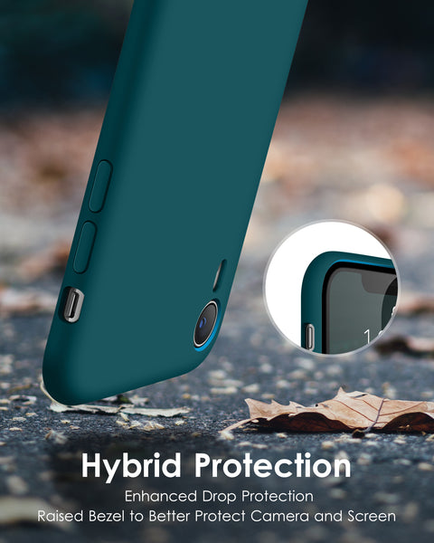 DTTO Compatible with iPhone XR Case, [Romance Series] Silicone Case with Hybrid Protection for iPhone XR 6.1 Inch - Black