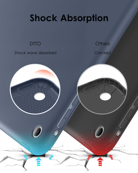 DTTO for iPad Air 1st Edition Case, (NOT for iPad Air 2 and Air 3) Ultra Slim Lightweight Smart Trifold Stand with Flexible Soft TPU Back Cover [Auto Sleep/Wake], Navy Blue