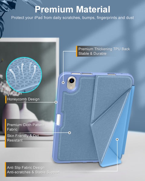 DTTO Case for iPad Mini 6th Gen 8.3 Inch 2021 with Pencil Holder, Multi - Angle Magnetic Standing Cover with TPU Back Shell [Auto Wake/Sleep], Black