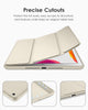 DTTO iPad 9th/ 8th/ 7th Generation 10.2 Case, Lightweight Soft TPU Back for iPad 10.2 Inch (2021/2020/2019) [Auto Wake/Sleep + Trifold Stand] - Rose Gold