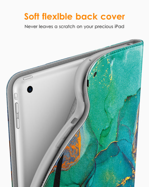 DTTO iPad Mini 4 Case, Premium Leather Folio Stand Cover Case with Multi-Angle Viewing and Auto Wake-Sleep Function, Front Pocket for Apple iPad Mini 4 - Brown